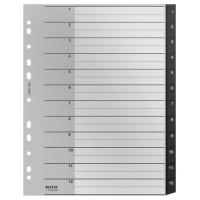 Leitz 12090000 intercalare Indice a linguetta vuota Polipropilene (PP) Nero, Bianco