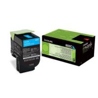 Lexmark 802C cartuccia toner 1 pz Originale Ciano