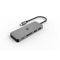 Maillon Technologique Premium MTHUB5 replicatore di porte e docking station per laptop USB 3.2 Gen 2 (3.1 Gen 2) Type-C Alluminio, Grigio
