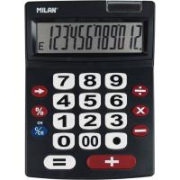 Milan 151712BL calcolatrice Desktop Calcolatrice di base Nero, Rosso, Bianco