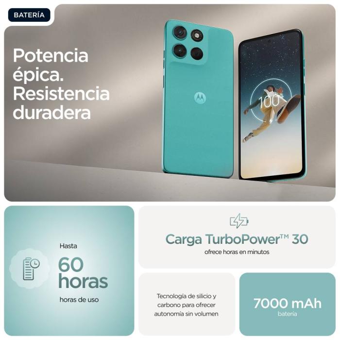 Motorola moto g57 power 17,1 cm (6.72'') Doppia SIM Android 16.0 5G USB tipo-C 12 GB 256 GB 7000 mAh Turchese — immagine 17 di 22