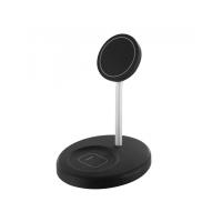 Muvit MCWIR0009 Caricabatterie per dispositivi mobili Cuffie, Smartphone, Orologio Nero, Bianco USB Carica wireless Ricarica rapida Interno