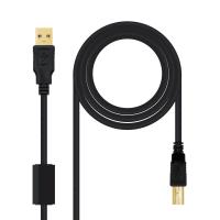Nanocable 10.01.1205 cavo USB USB 2.0 5 m USB A USB B Nero