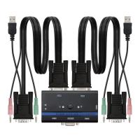 Nanocable 10.12.0001 switch per keyboard-video-mouse (kvm) Montaggio rack Nero