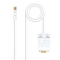 Nanocable 10.15.4103 cavo e adattatore video 3 m Mini DisplayPort VGA (D-Sub) Bianco