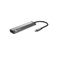 NATEC Fowler Slim Cablato USB 3.2 Gen 1 (3.1 Gen 1) Type-C Nero, Cromo