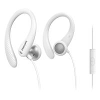 Philips TAA1105WT/00 Cuffie con Filo per Fitness e Sport, Microfono, IPX2 Resistenti al Sudore, Supporti per l'orecchio Flessibili, Vestibilità Sicura, Pulsanti Integrati, Auricolari con Filo, Bianco