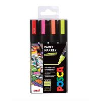 POSCA PC-5M Arancione, Rosa, Rosso, Giallo 4 pz