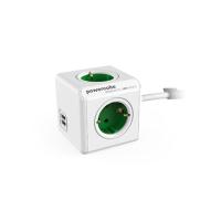 Power Cube 8718444087014 prolunghe e multiple 4 presa(e) AC Esterno Verde, Bianco
