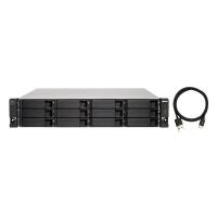 QNAP TL-R1200C-RP contenitore di unità di archiviazione Box esterno HDD/SSD Nero, Grigio 2.5/3.5''