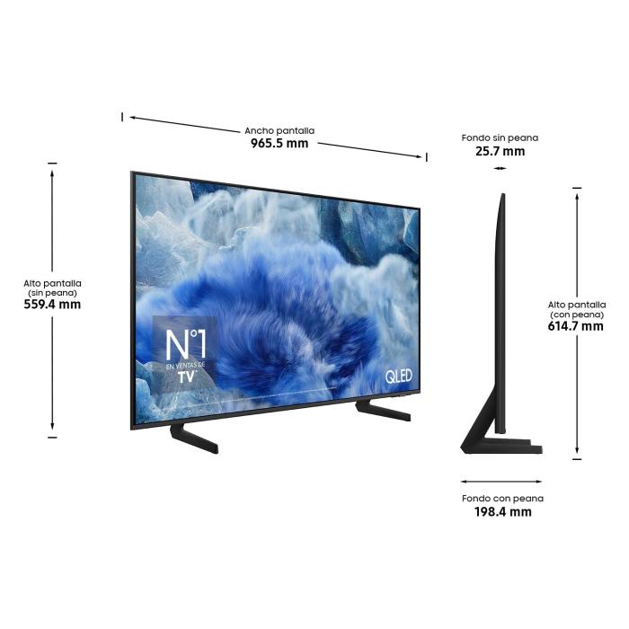 Samsung TQ43Q8FAAU 109,2 cm (43'') 4K Ultra HD Smart TV Wi-Fi Grigio — immagine 18 di 18