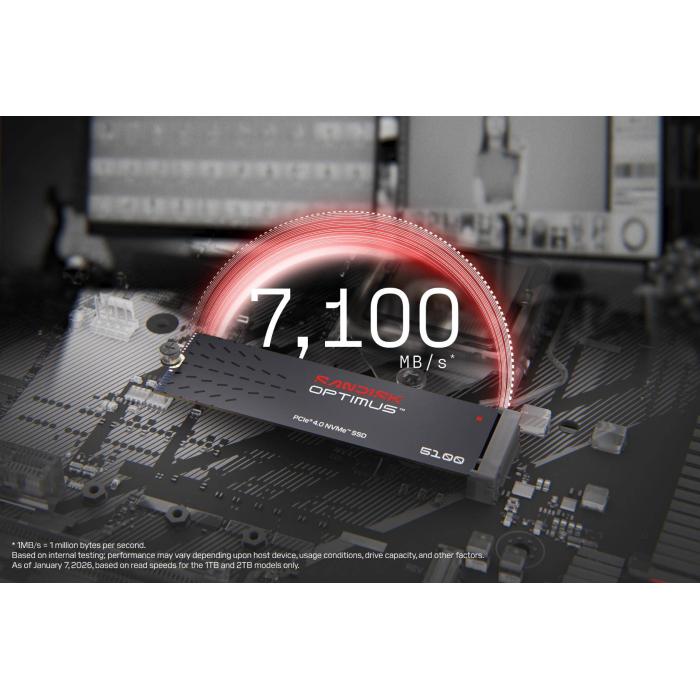 SanDisk Optimus 5100 1 TB M.2 PCI Express 4.0 NVMe QLC 3D NAND — immagine 13 di 16