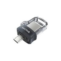 SanDisk Ultra Dual m3.0 unità flash USB 64 GB USB Type-A / Micro-USB 3.2 Gen 1 (3.1 Gen 1) Nero, Argento, Trasparente
