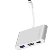 SilverHT 112004640199 replicatore di porte e docking station per laptop Cablato USB 3.2 Gen 1 (3.1 Gen 1) Type-C Argento