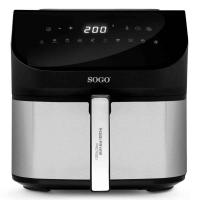 Sogo PRO1600 Singolo 8 L Indipendente 1600 W Friggitrice ad aria calda Nero, Argento