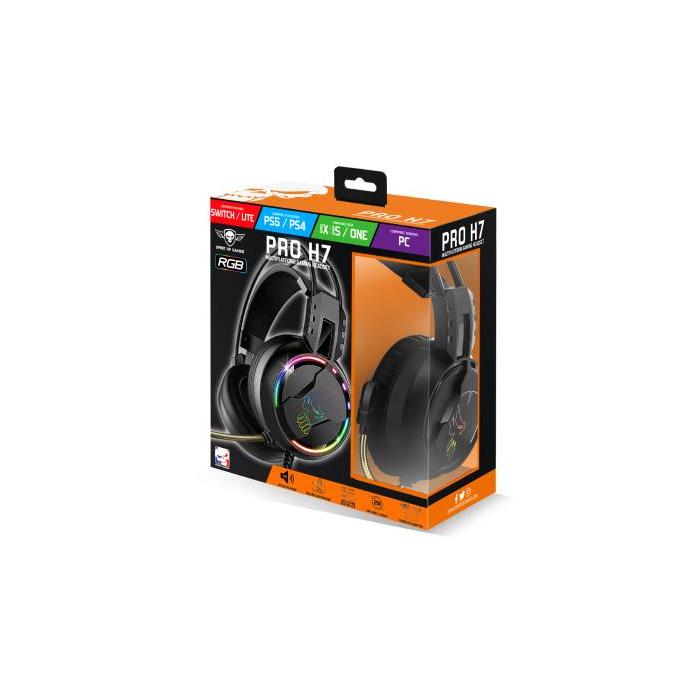Spirit of Gamer PRO-H7 Auricolare Cablato A Padiglione Gaming USB tipo A Nero — immagine 6 di 6