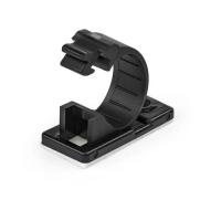 StarTech.com 100 Clip Fermacavi Autoadesivi Nero - Graffette Fermacavo Adesive da Scrivania per Cavi Elettrici/Rete - Supporto Fermacavi - Fermacavo in Plastica - Classe Antincendio UL/94V-2