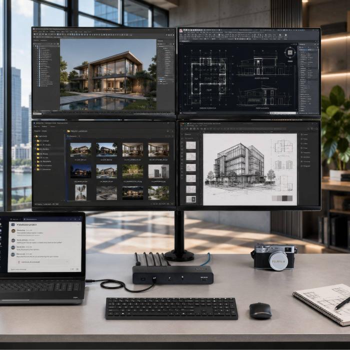 StarTech.com 206UE-TB5USB4DOCK replicatore di porte e docking station per laptop Cablato Thunderbolt 5 Nero, Grigio — immagine 17 di 26
