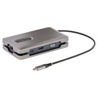 StarTech.com Adattatore Multiporta USB-C - Docking Station USB Type C con Uscita Video HDMI 2.0 4K/VGA/DP Alt Mode USB-C - Mini Dock USB con MST per Doppio Monitor - PD 100W Pass-Through