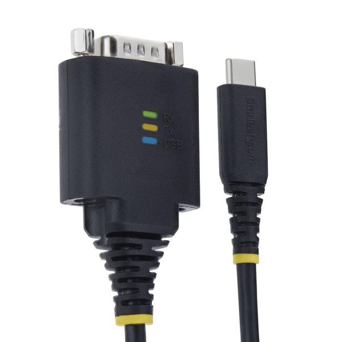 StarTech.com Cavo Adattatore USB-C a Seriale da 30 cm, Ritenzione COM, Chipset FTDI, da USB-C a DB9 RS232 Maschio, LED di — immagine 2 di 12