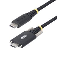 StarTech.com Cavo di ricarica USB-C da 2m, chiusura a vite laterale, 240W (5A) PD EPR, rivestimento in silicone con nylon intrecciato, USB 2.0, certificato USB-IF