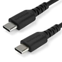 StarTech.com Cavo di Ricarica USB-C da 2m - Resistente Cavetto USB-C di Ricarica Veloce e Sync da USB 2.0 a USB Type C 60W - Rivestimento in TPE e Fibra Aramidica M/M 60W Nero, Samsung S10/S20/Ipad Pro/MS Surface