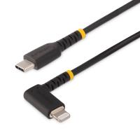 StarTech.com Cavo USB-C a Lightning da 1 m - Cavo di ricarica/sincronizzazione da USB Tipo-C a Lightning in fibra aramidica resistente con angolo a 90 gradi - Certificato Apple MFi - Cavo ricarica iPhone robusto