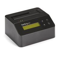 StarTech.com Docking Station per Hard Disk a Singolo Slot - Dock USB 3.0 Standalone con funzione Eraser e Sanificazione per HDD/SSD SATA II, 9 Modalità di Cancellazione - Display LCD, Porta Stampante DB-9 - TAA