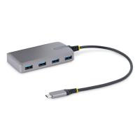 StarTech.com Hub USB-C a 4 porte - 5Gbps - Alimentazione via bus - Hub da USB C a 4x USB-A con ingresso di alimentazione ausiliaria opzionale - Hub Adattatore USB portatile per desktop/notebook - Cavo da 30 cm