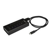 StarTech.com Hub USB C a 7 porte - USB Type-C a 2x USB-C/5x USB-A - Hub USB 3.0 in metallo industriale - SuperSpeed USB 3.2 Gen 1 (5Gbps) - Autoalimentato - Ricarica veloce BC 1.2 - Montabile