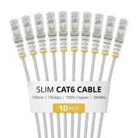StarTech.com N6PAT100CMGRS10PK cavo di rete Grigio 1 m Cat6 U/UTP (UTP)