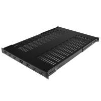 StarTech.com Ripiano per montaggio a rack regolabile con fessure 1U - Robusto ripiano per armadio server rack fisso - 113 kg