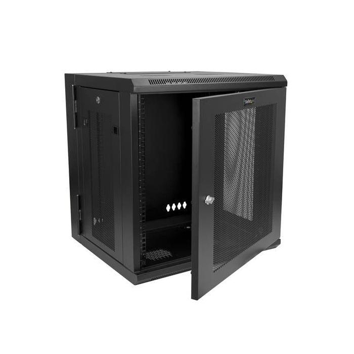 StarTech.com RK1224WALHM rack 12U Da parete Nero — immagine 5 di 9