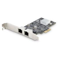 StarTech.com Scheda di rete 2.5 Gigabit a 2 porte - Scheda Ethernet PCIe da 2,5 Gbps NBASE-T, Intel I225-V, Scheda di rete per PC, NIC Multi-Gigabit, Scheda LAN per server PCI Express, Interfaccia Ethernet