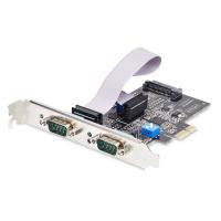 StarTech.com Scheda Seriale PCIe a 2 porte, scheda PCI Express a doppia porta RS232/RS422/RS485 (DB9), staffe a basso profilo incluse, UART 16C1050, Windows/Linux, conforme a TAA - Protezione ESD di livello 4