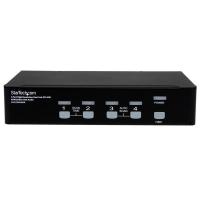 StarTech.com Switch KVM dual link DVI USB alta risoluzione a 4 porte con audio