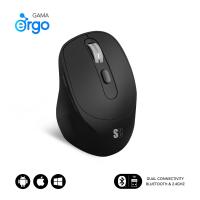 SUBBLIM RATON OPTICO DUAL COMFORT ERGO DUAL BATERIA NEGRO mouse Universale Mano destra Bluetooth + USB Type-A Ottico 2400 DPI