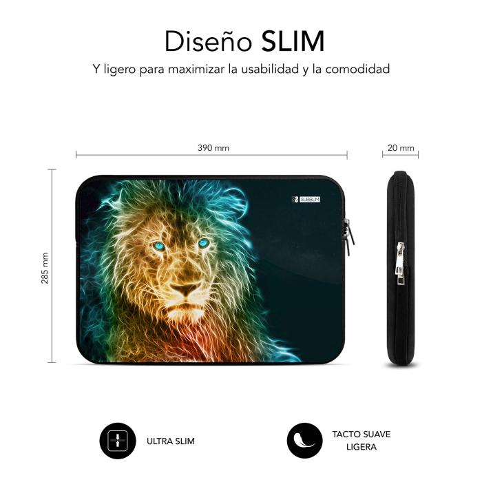 SUBBLIM SUBLS-SKIN153 borsa per laptop 39,6 cm (15.6'') Custodia a tasca Multicolore — immagine 4 di 5