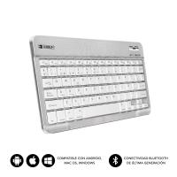 SUBBLIM TECLADO SMART BLUETOOTH SILVER QWERTY Spagnolo Argento, Bianco