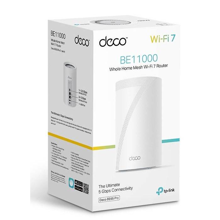 TP-Link Deco BE65 Pro (2-pack) Tri-band (2,4 GHz/5 GHz/6 GHz) Wi-Fi 7 (802.11be) Bianco 3 Interno — immagine 5 di 10