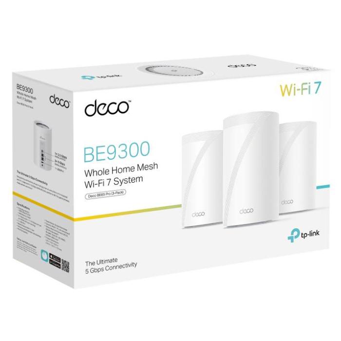 TP-Link Deco BE65 Pro Tri-band (2,4 GHz/5 GHz/6 GHz) Wi-Fi 7 (802.11be) Bianco 3 Interno — immagine 4 di 8