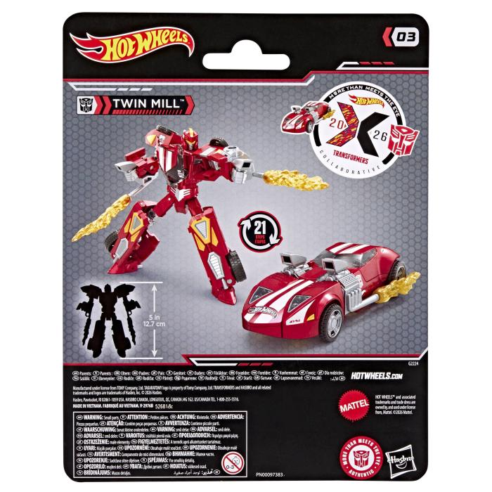 Transformers Collaborative Hot Wheels(R) x Twin Mill rossa — immagine 3 di 6