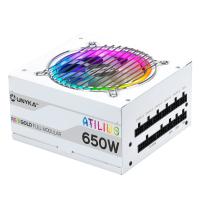 UNYKAch ATX Atilus RGB White 650W alimentatore per computer 20+4 pin ATX Bianco