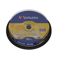 Verbatim DVD+RW Matt Silver 4,7 GB 10 pz