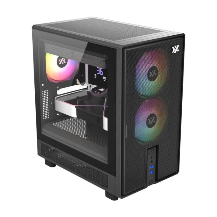 XYZ X-CS-ATOM-B computer case Micro Tower Nero — immagine 21 di 44