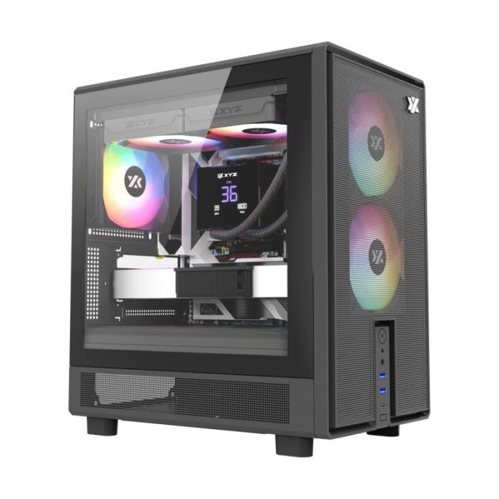 XYZ X-CS-ATOM-B computer case Micro Tower Nero — immagine 40 di 44