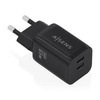 AISENS A110-1030 carregador de dispositivos móveis Telemóvel, Smartphone, Computador portátil, Câmara digital, Tablet, GPS, MP3, MP4, Consola portátil, Universal Preto AC Carregamento rápido Interior