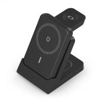 AISENS ASCH-15W4WC064-BK carregador de dispositivos móveis Auscultadores, Smartphone, Smartwatch Preto USB Carregamento wireless Interior