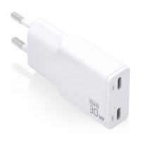 AISENS ASCH-30W2P048-W carregador de dispositivos móveis Câmara digital, MP3, MP4, Telemóvel, Navigator, Computador portátil, Consola portátil, Smartphone, Tablet, Universal Branco AC Carregamento rápido Interior