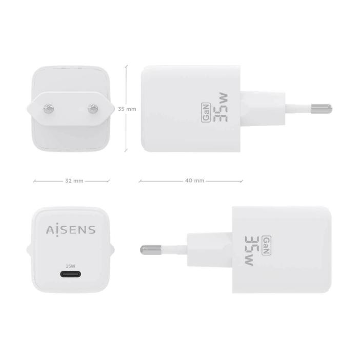 AISENS ASCH-35W1P016-W carregador de dispositivos móveis Universal Branco AC Carregamento rápido Interior — imagem 4 de 6